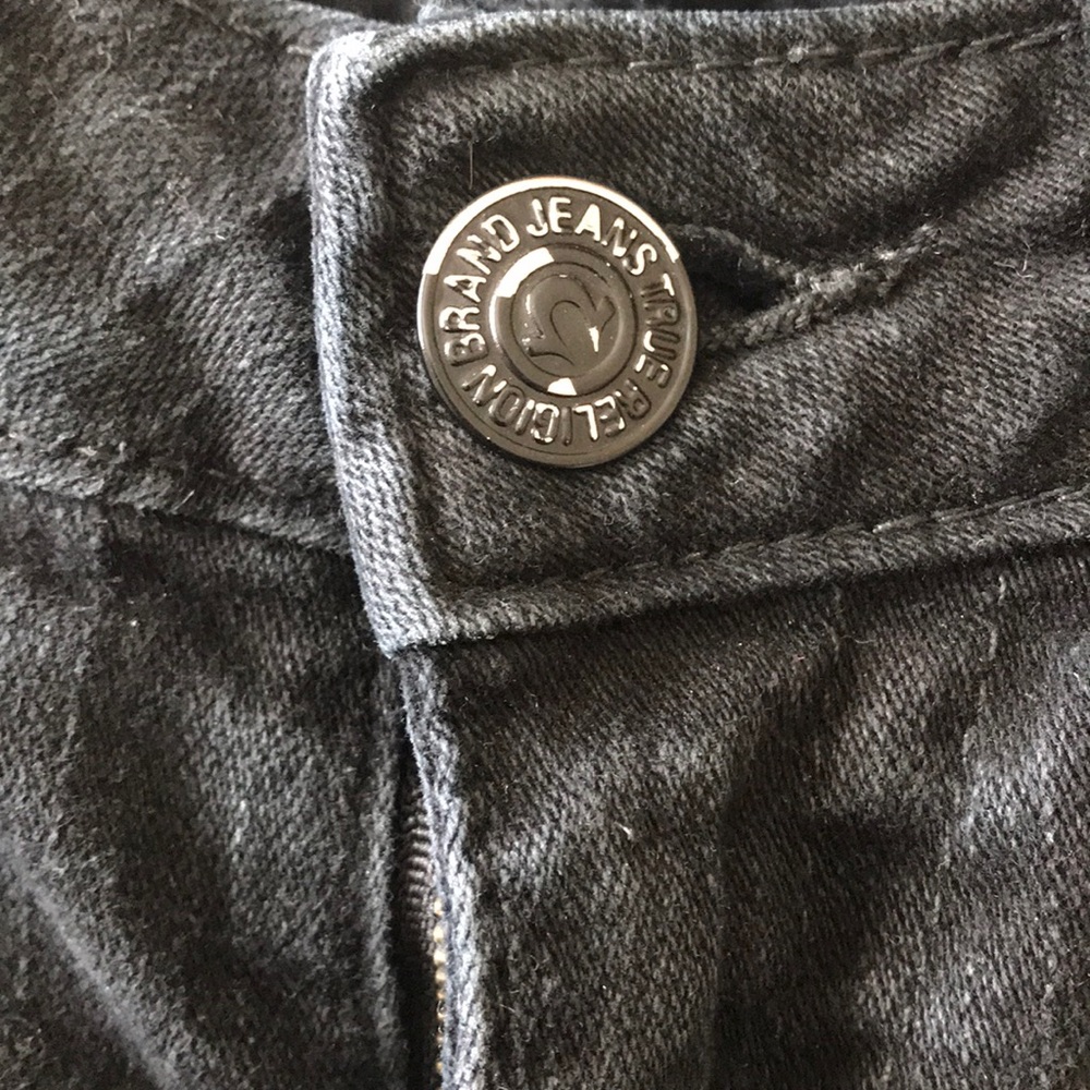 True Religion dark black skinny jeans - Picture 2 of 5